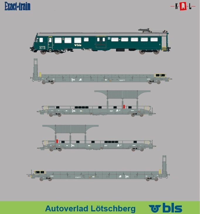 Exact Train 25000 - Autoverladezug BLS Zug 43 Ep.VI 5.tlg. H0/GL